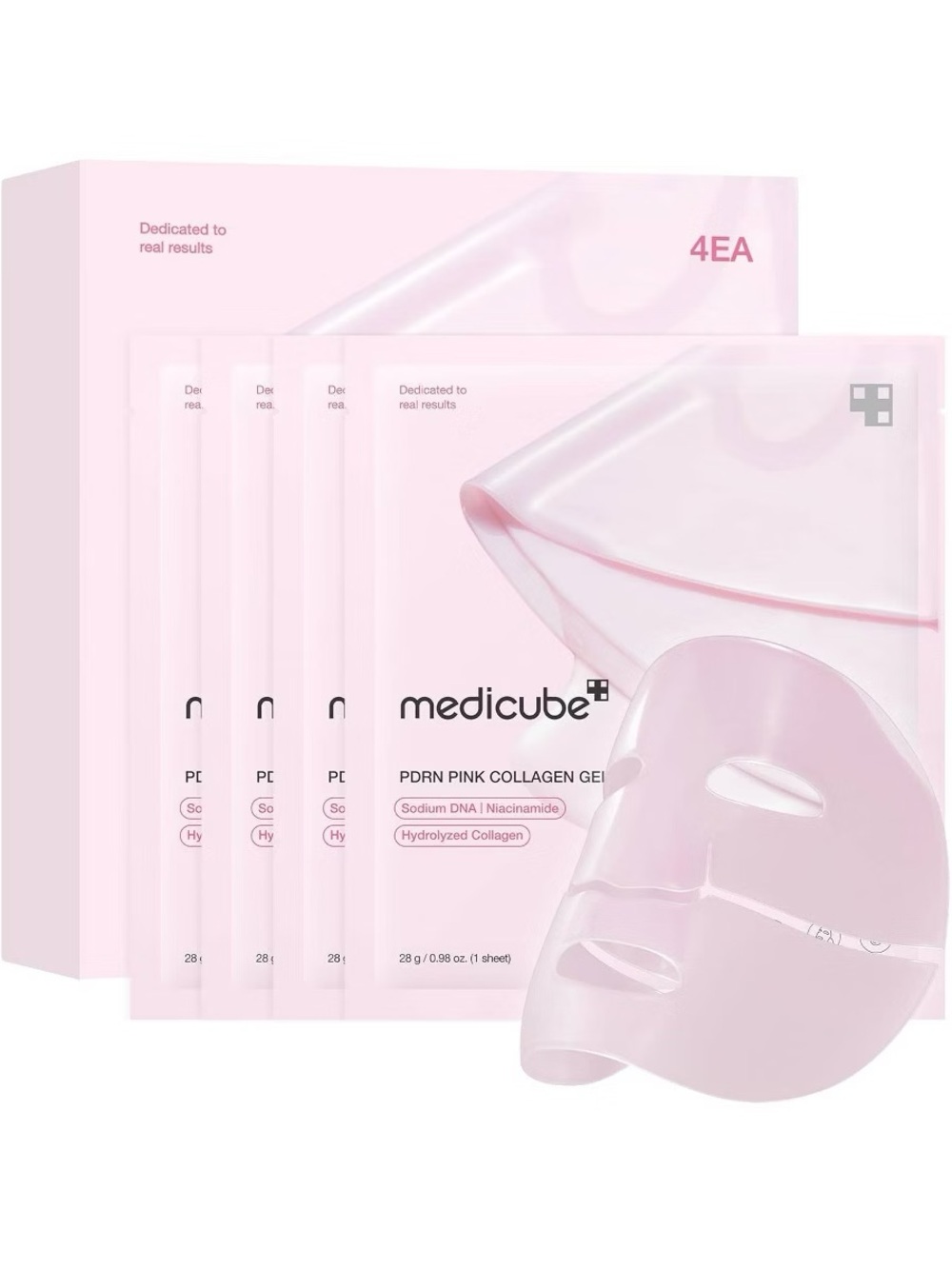 Medicube PDRN Pink Collagen Gel Mask — Hydrating Pink Sheet Mask (4ea)